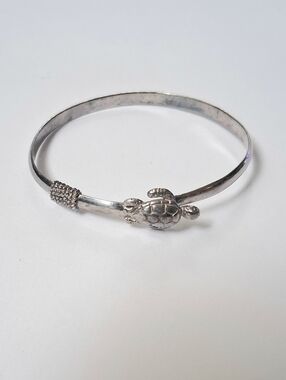 Sterling Silver Turtle Bangle Bracelet